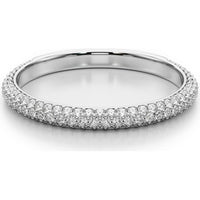 14K White Gold 0.50 Carat Lab Diamond Fashion Band - Size 7 by Robinson's Jewelers