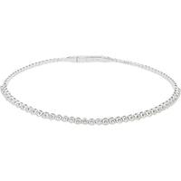 14K White Gold 0.50 Carat Total Diamond Bangle - Elegant Tennis Bracelet Design