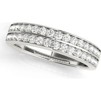 14K White Gold 0.50 Carat Total Weight Lab Diamond Wedding Band - Size 7 by Robinson's Jewelers