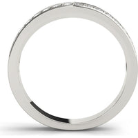 14K White Gold 0.50 Carat Total Weight Lab Diamond Wedding Band - Size 7 by Robinson's Jewelers