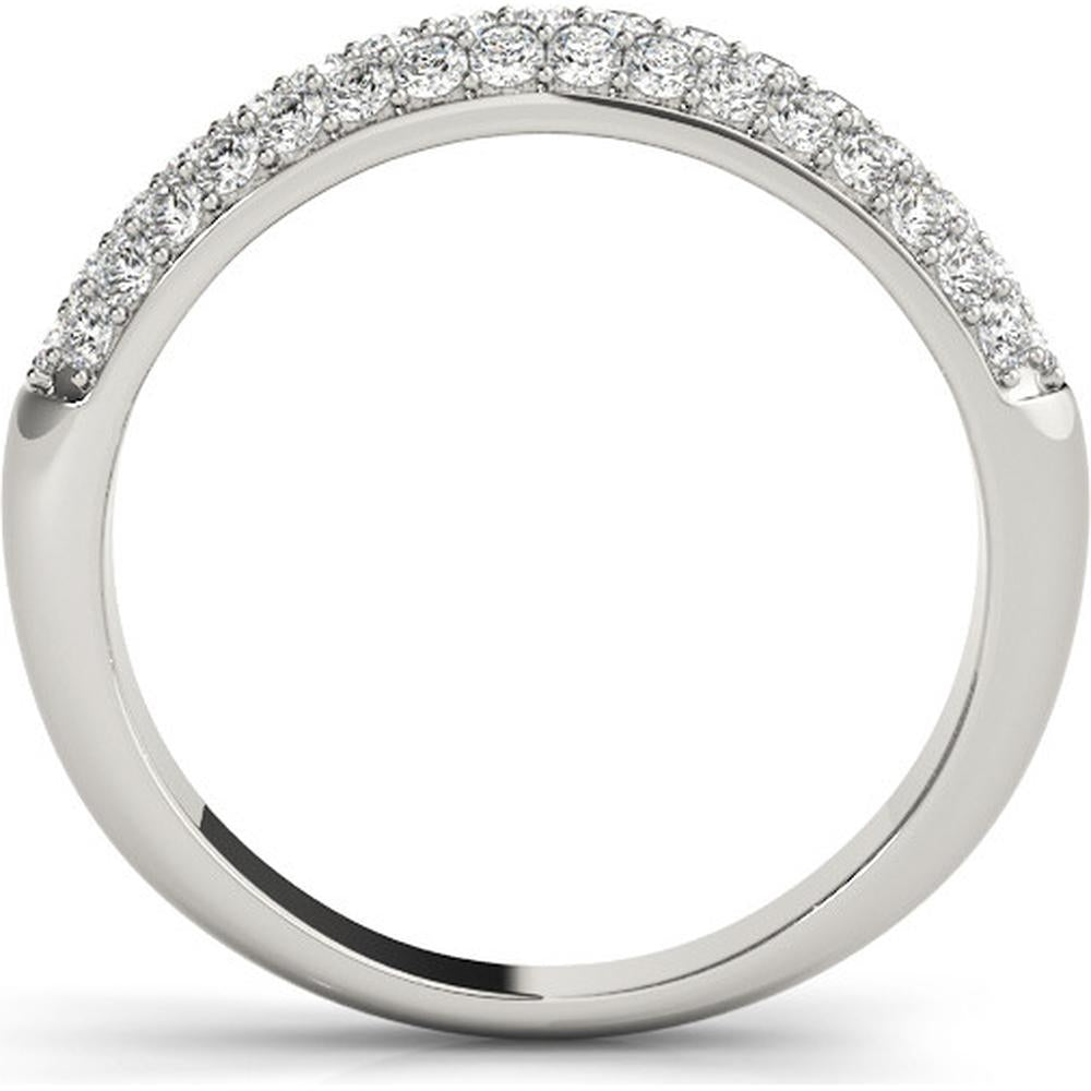 14K White Gold 0.50 Carat Total Weight Lab-Grown Diamond Wedding Band - Size 7 by Robinson's Jewelers