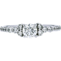 14K White Gold 0.75 Carat Diamond Engagement Ring