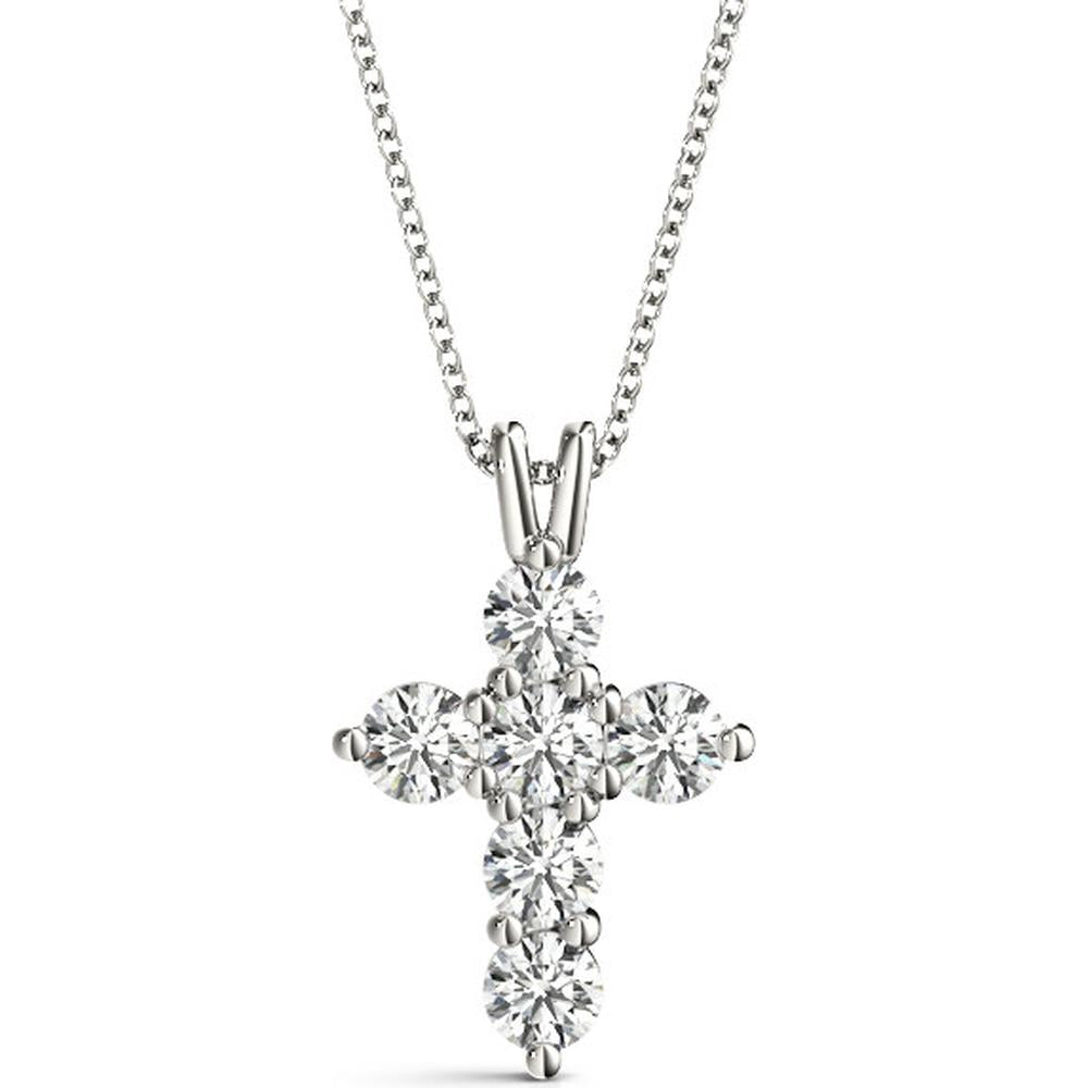 14K White Gold 0.75 Carat Lab Diamond Necklace - Timeless Elegance by Robinson's Jewelers