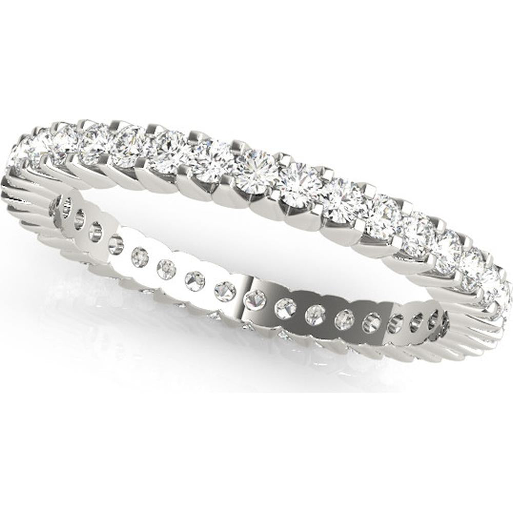 14K White Gold 0.75 Carat Lab Diamond Wedding Band Eternity Ring - Size 6 by Robinson's Jewelers