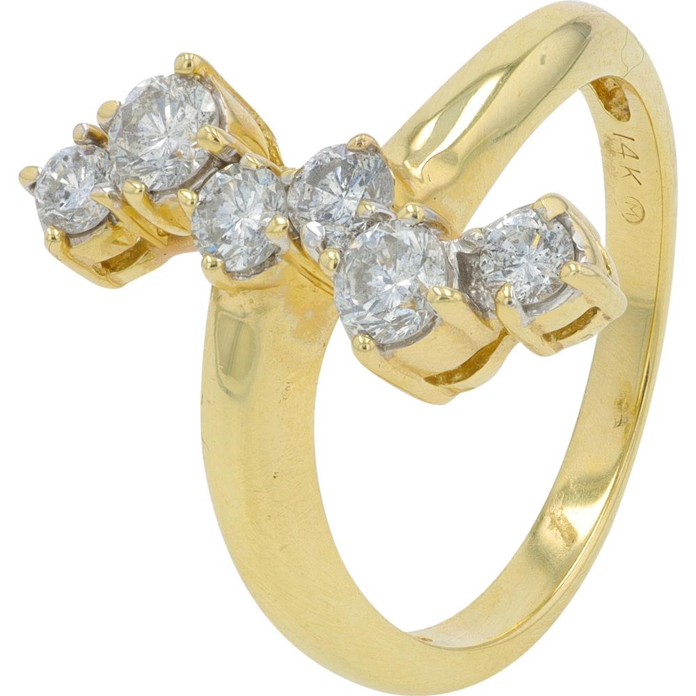 14K White Gold 0.75 Carat Round Diamond Ring with Five - Prong Set Diamonds