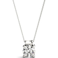 14K White Gold 0.75 Carat Total Weight Lab Diamond Solitaire Pendant by Robinson's Jewelers