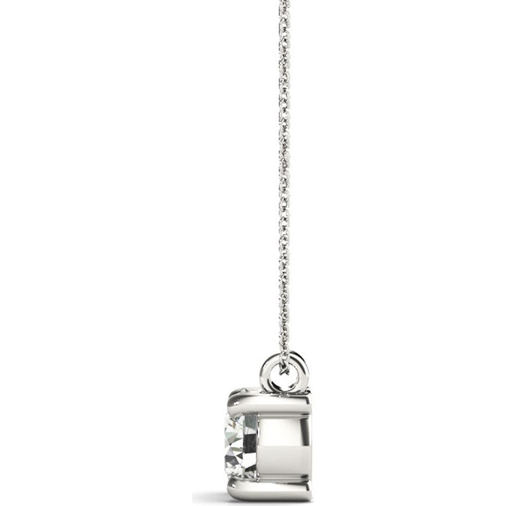 14K White Gold 0.75 Carat Total Weight Lab Diamond Solitaire Pendant by Robinson's Jewelers