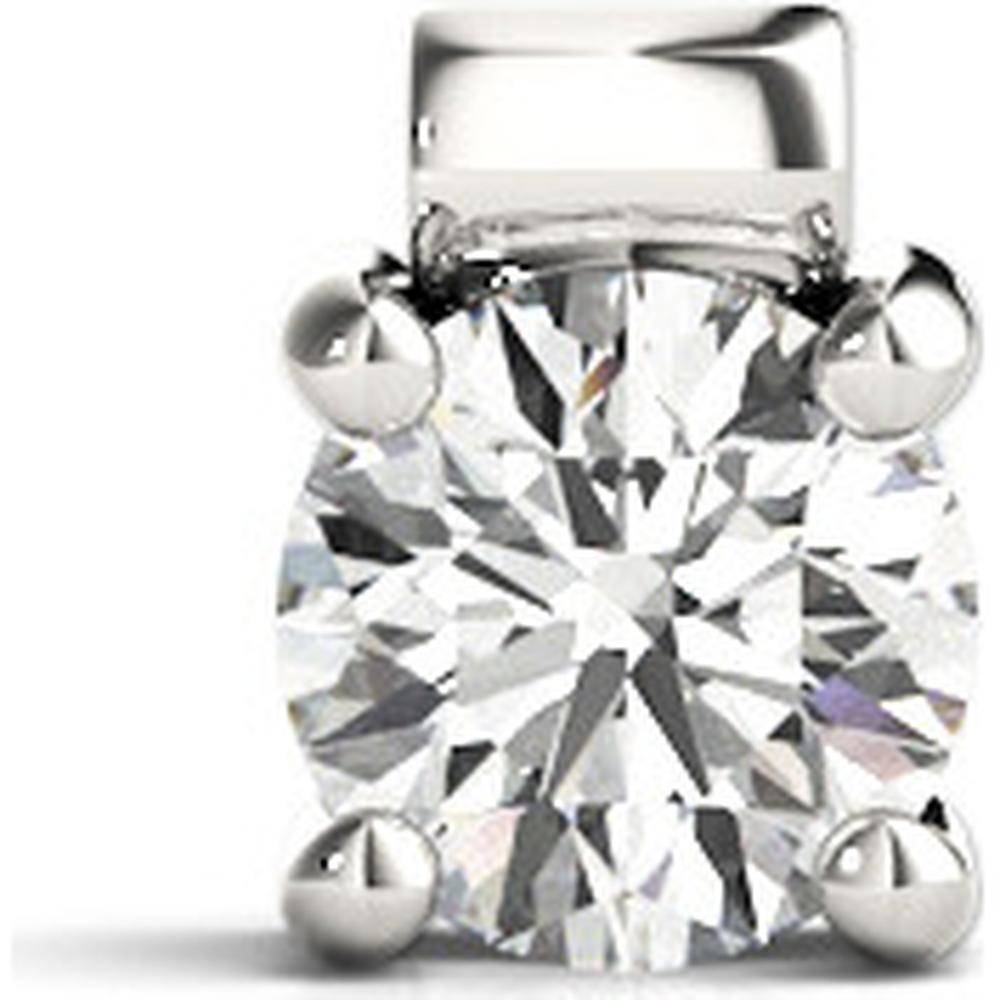 14K White Gold 0.75 Carat Total Weight Lab Diamond Solitaire Pendant by Robinson's Jewelers