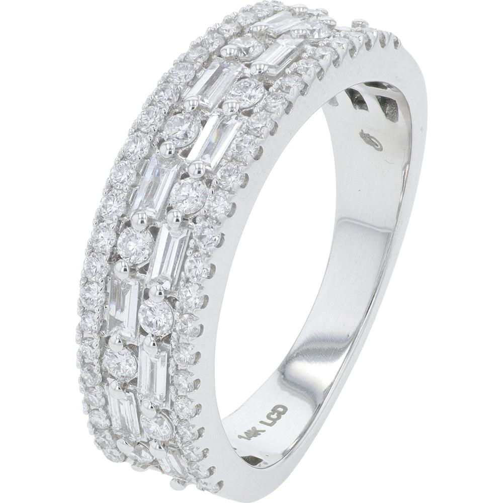 14K White Gold 0.75 Total Carat Weight Lab Grown Diamond Band