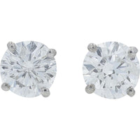 14K White Gold 0.90 Carats Total Carats Weight Diamond Stud Earrings