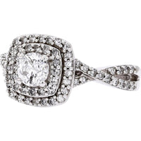 14K White Gold 1.00 Carat Diamond Engagement Ring