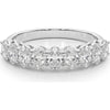 14K White Gold 1.00 Carat Total Weight Lab Diamond 9 Stone Band Oval Ring - Size 7 by Robinson's Jewelers