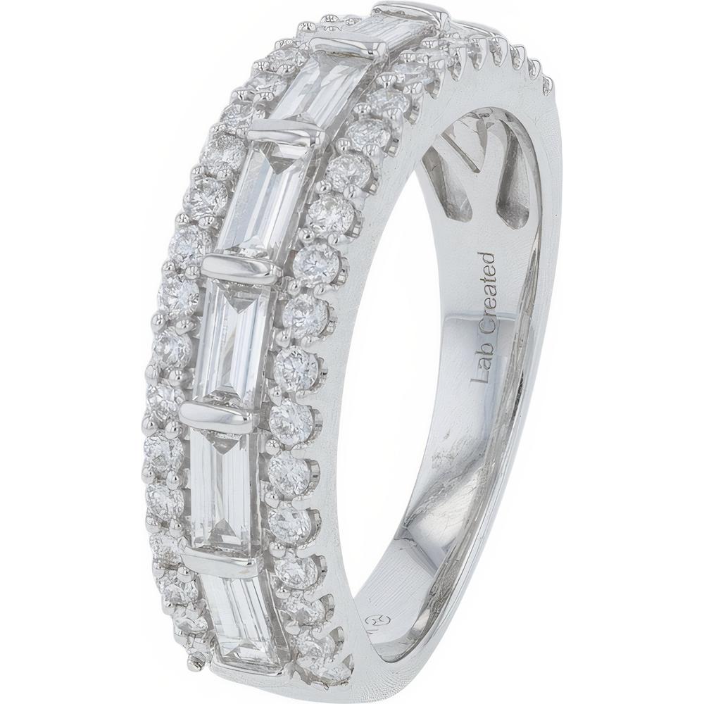 14K White Gold 1.00 Carats Lab Grown Diamond Eternity Band