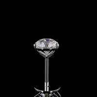 14K White Gold 1.01 Carat Total Weight Round Brilliant Cut Lab Diamond Stud Earrings with E-F VS2 Quality - Covaloro Fine Jewelry