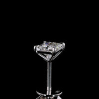14K White Gold 1.02 Carat Total Weight Princess Cut Lab Diamond Stud Earrings with Push Backs - E-F Color VS Clarity - Covaloro Fine Jewelry