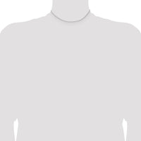 14K White Gold 1.15mm Diamond-Cut Rope Chain with Lobster Clasp - Polished Finish, 14" Length by 0