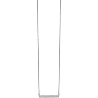 14K White Gold 1/2 Carat Diamond Bar Necklace - 18 Inches by Monteluci Fine Jewelry