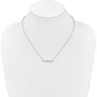14K White Gold 1/2 Carat Diamond Bar Necklace - 18 Inches by Monteluci Fine Jewelry