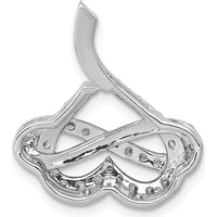 14K White Gold 1/2 Carat Diamond Infinity Heart Chain Slide Pendant - Natural Round Cut Diamonds by Monteluci Fine Jewelry