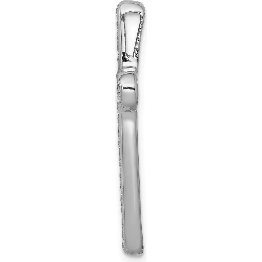 14K White Gold 1/2 Carat Diamond Latin Cross Slide Pendant by Monteluci Fine Jewelry