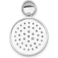 14K White Gold 1/2 Carat Diamond Pave Fancy Circle Pendant - Natural Diamonds by Monteluci Fine Jewelry