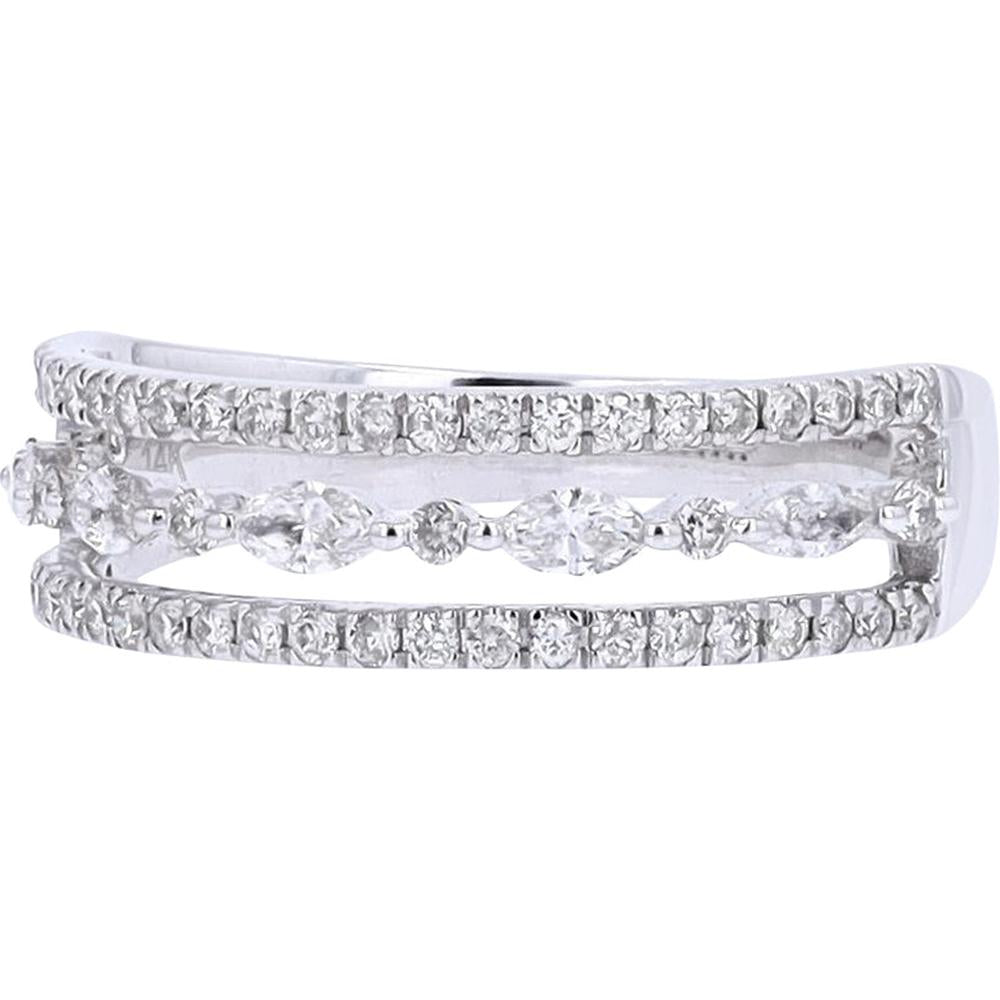 14K White Gold 1/2 Carat Diamond Ring - Timeless Elegance