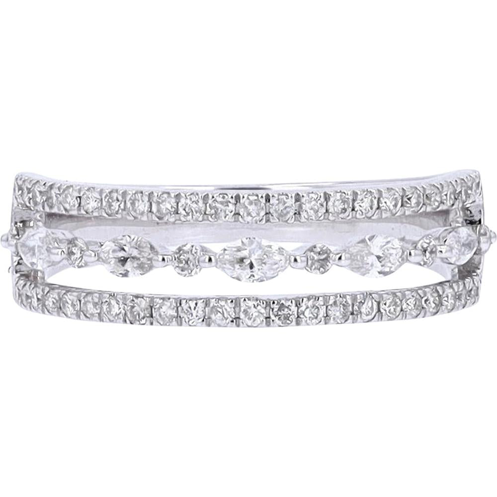 14K White Gold 1/2 Carat Diamond Ring - Timeless Elegance