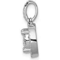 14K White Gold 1/2 Carat Diamond Round Halo Cluster Pendant - 0.22 Carat Total Diamond Weight by Monteluci Fine Jewelry
