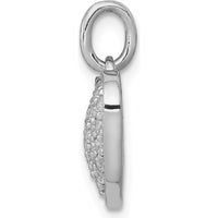 14K White Gold 1/2 Carat Pave Diamond Heart Pendant - Timeless Elegance by Monteluci Fine Jewelry