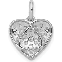 14K White Gold 1/2 Carat Pave Diamond Heart Pendant - Timeless Elegance by Monteluci Fine Jewelry
