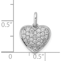 14K White Gold 1/2 Carat Pave Diamond Heart Pendant - Timeless Elegance by Monteluci Fine Jewelry