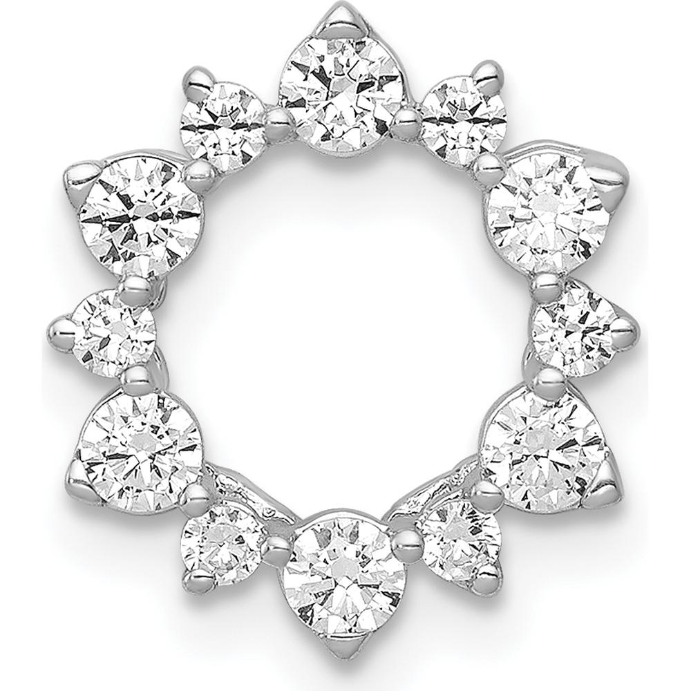 14K White Gold 1/2 Carat Round Diamond Earrings - 12 Stones Total Diamond Weight by Monteluci Fine Jewelry
