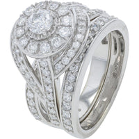 14K White Gold 1.25 Carat Round Brilliant Diamond Bridal Set