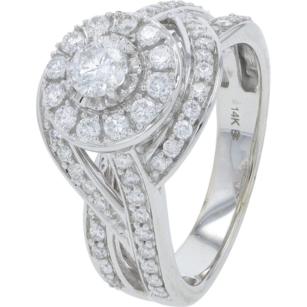 14K White Gold 1.25 Carat Round Brilliant Diamond Bridal Set