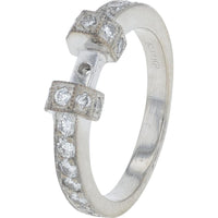 14K White Gold 1.28 Carats Diamond Semi-Mount Bridal Set with Milgrain Detailing