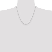 14K White Gold 1.2mm Diamond-Cut Cable Chain - 20" by Oro Pregiato