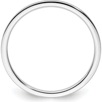 14K White Gold 1.2mm Flat Satin Stackable Band - Size 7 by 0