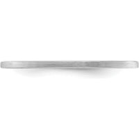 14K White Gold 1.2mm Flat Satin Stackable Band - Size 9 by 0
