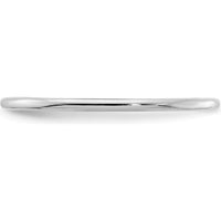 14K White Gold 1.2mm Half Round Polished Stackable Band - Size 10 by 0