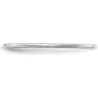 14K White Gold 1.2mm Satin Finish Half Round Stackable Band - Size 10 by 0
