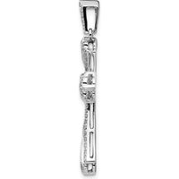 14K White Gold 1/3 Carat Diamond Fancy Cross Pendant by Monteluci Fine Jewelry