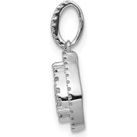 14K White Gold 1/3 Carat Diamond Halo Teardrop Pendant by Monteluci Fine Jewelry