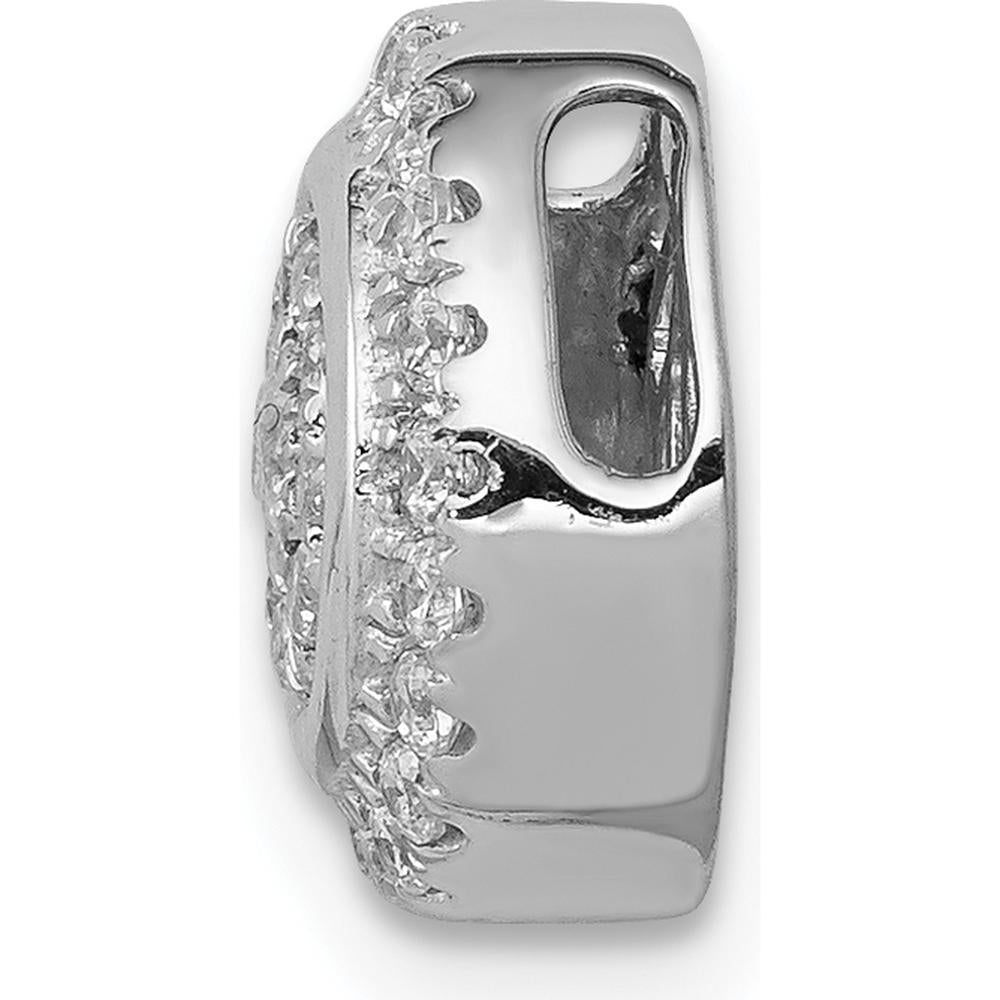 14K White Gold 1/3 Carat Vibrant Moving Diamond Circle Halo Pendant by Monteluci Fine Jewelry