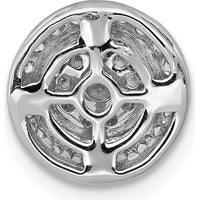14K White Gold 1/3 Carat Vibrant Moving Diamond Circle Halo Pendant by Monteluci Fine Jewelry