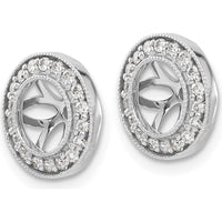 14K White Gold 1/3 Carats Diamond Earring Jackets - 36 Round Diamonds Total Weight 0.36 Carats by Monteluci Fine Jewelry