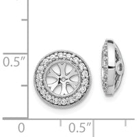14K White Gold 1/3 Carats Diamond Earring Jackets - 36 Round Diamonds Total Weight 0.36 Carats by Monteluci Fine Jewelry