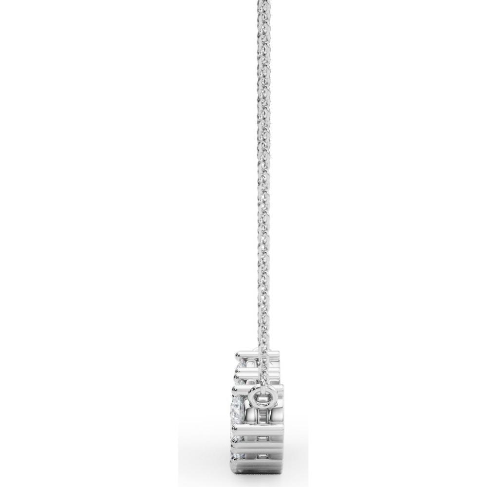 14K White Gold 1.33 Carat Lab Diamond Necklace by Robinson's Jewelers