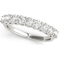 14K White Gold 1.33 Carat Total Weight Lab Diamond Wedding Band - Size 6 - Size 6 by Robinson's Jewelers