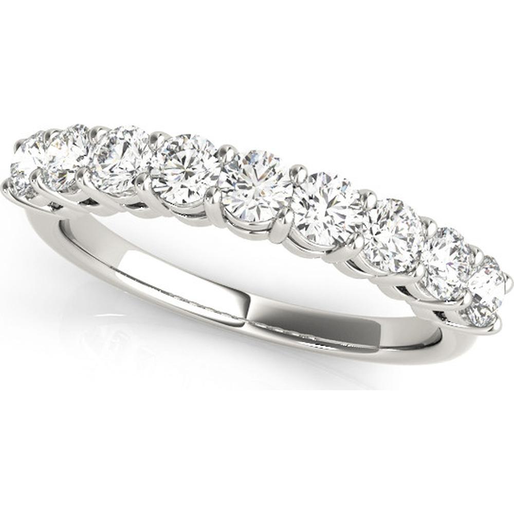 14K White Gold 1.33 Carat Total Weight Lab Diamond Wedding Band - Size 6 - Size 6 by Robinson's Jewelers