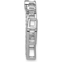 14K White Gold 1/4 Carat Diamond Anchor Chain Slide Pendant with Natural Round Diamonds - 1/4 Carat Total Diamond Weight by Monteluci Fine Jewelry